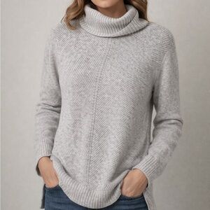Fat Face Grey Turtleneck Long Sleeve Sweater